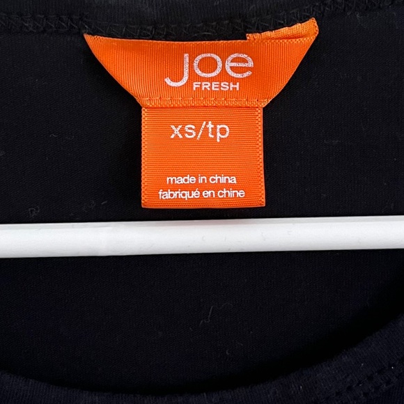 🍭 3/$18 joe fresh • black short sleeve peplum top - Picture 9 of 9